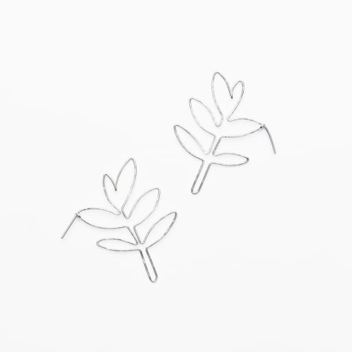 SILVER BRANCH EARRINGS SEASON PAPER X GALATÉE PESTRE