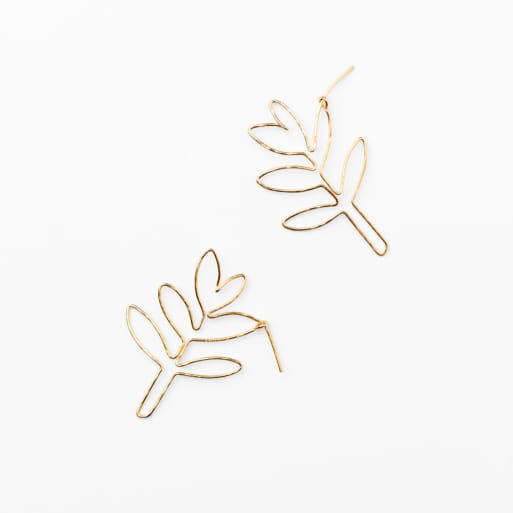 SILVER-GILT BRANCH EARRINGS SEASON PAPER X GALATÉE PESTRE
