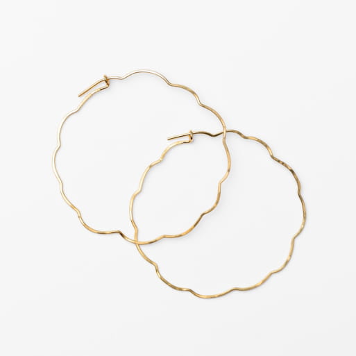 LARGE SILVER-GILT FLOWER EARRINGS SEASON PAPER X GALATÉE PESTRE