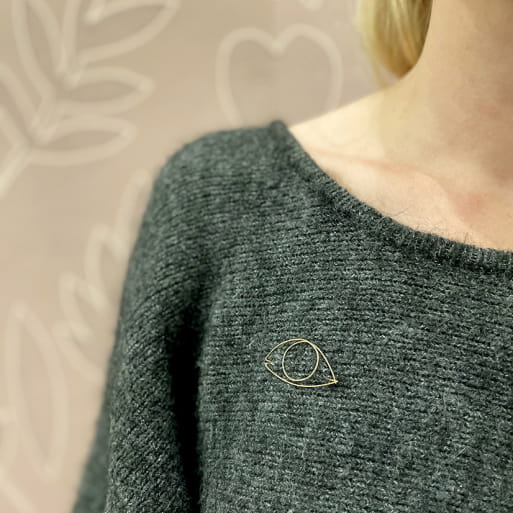 SILVER-GILT RENCONTRE BROOCH SEASON PAPER X GALATÉE PESTRE