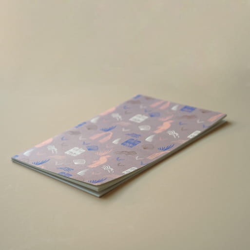 Rose A5 sewn spine notebook