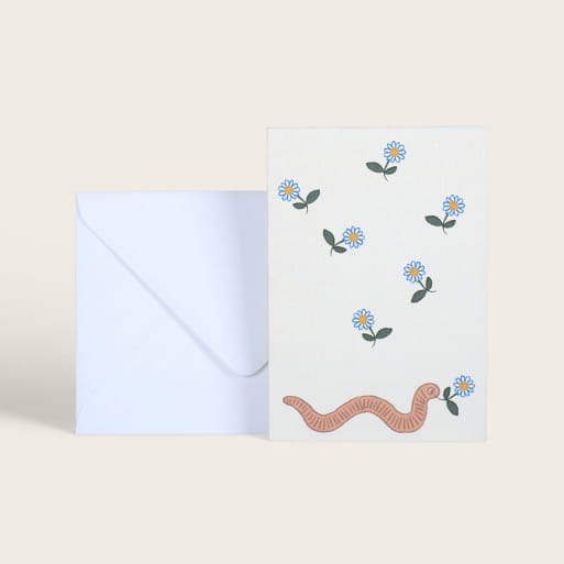 Little worm card