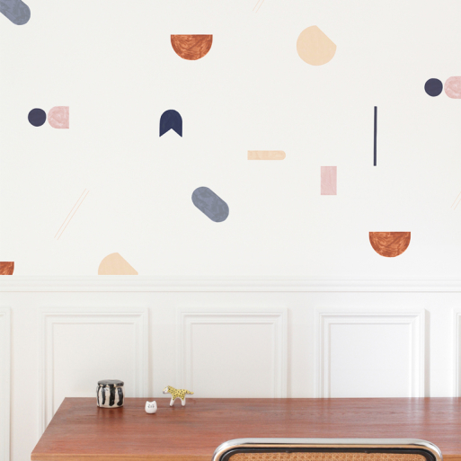 Geometrie cannelle wallpaper