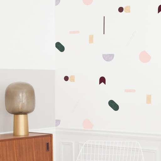 Geometrie lilas wallpaper