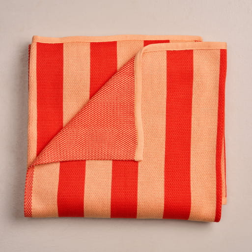 Lignes vermillon blanket