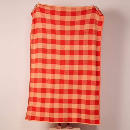 Vichy vermillon blanket