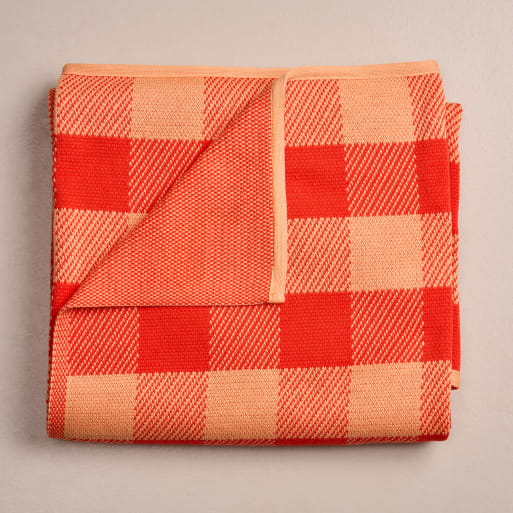 Vichy vermillon blanket