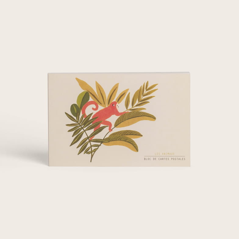 Les animaux postcard set