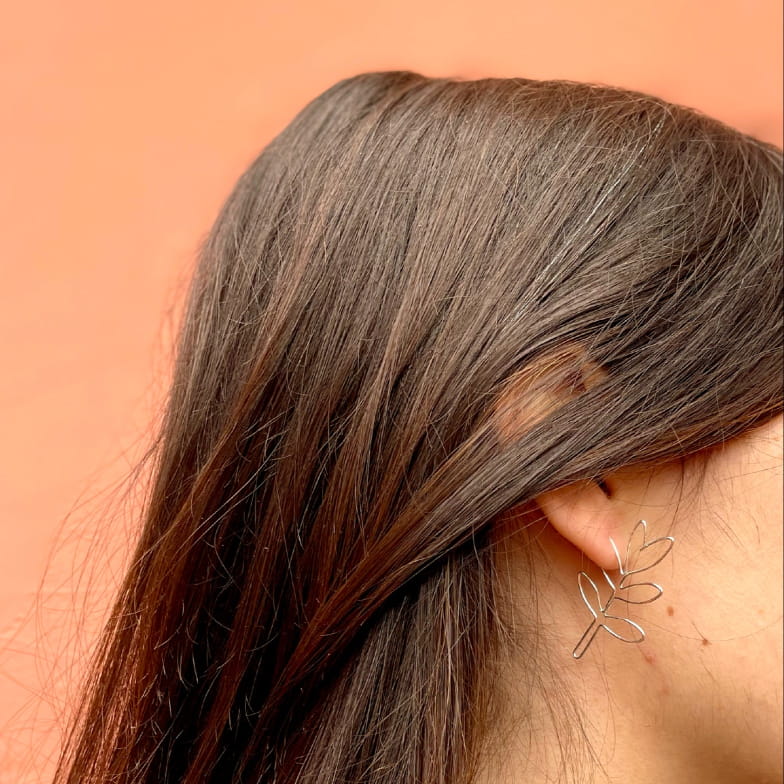 SILVER BRANCH EARRINGS SEASON PAPER X GALATÉE PESTRE