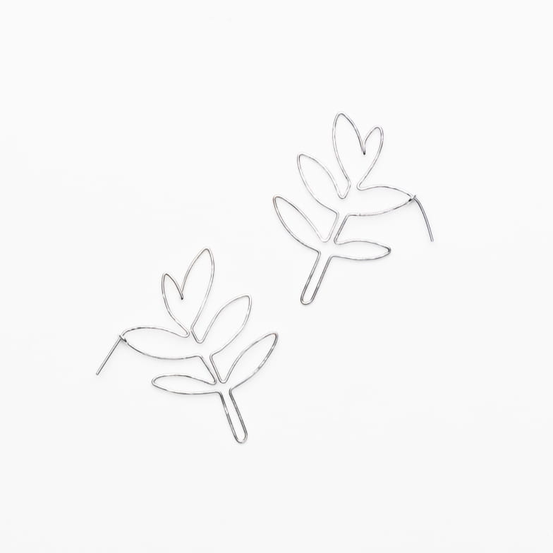 SILVER BRANCH EARRINGS SEASON PAPER X GALATÉE PESTRE