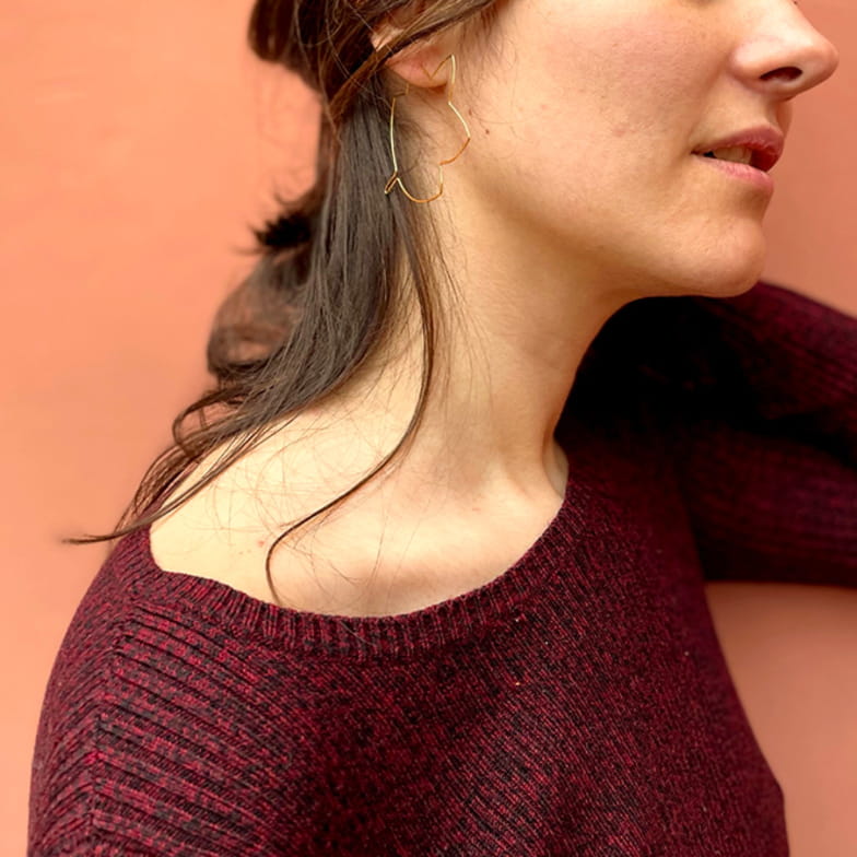 SILVER-GILT DIMANCHE EARRINGS SEASON PAPER X GALATÉE PESTRE