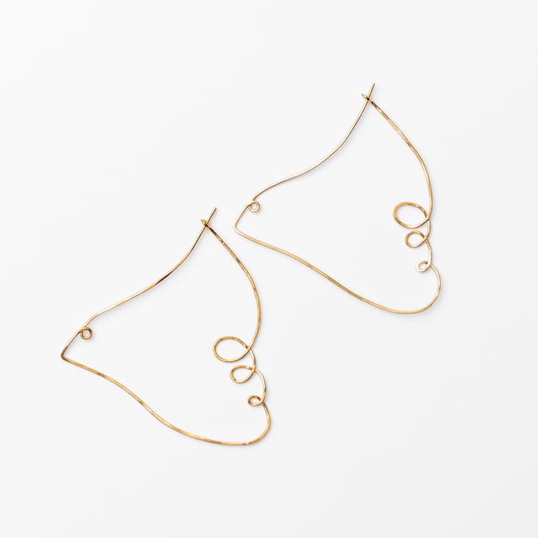 SILVER-GILT IMAGINE EARRINGS SEASON PAPER X GALATÉE PESTRE