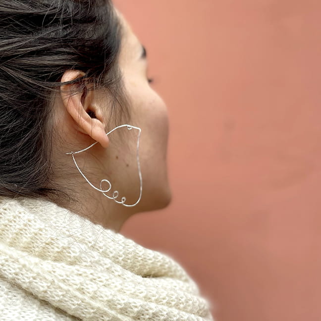 SILVER IMAGINE EARRINGS SEASON PAPER X GALATÉE PESTRE