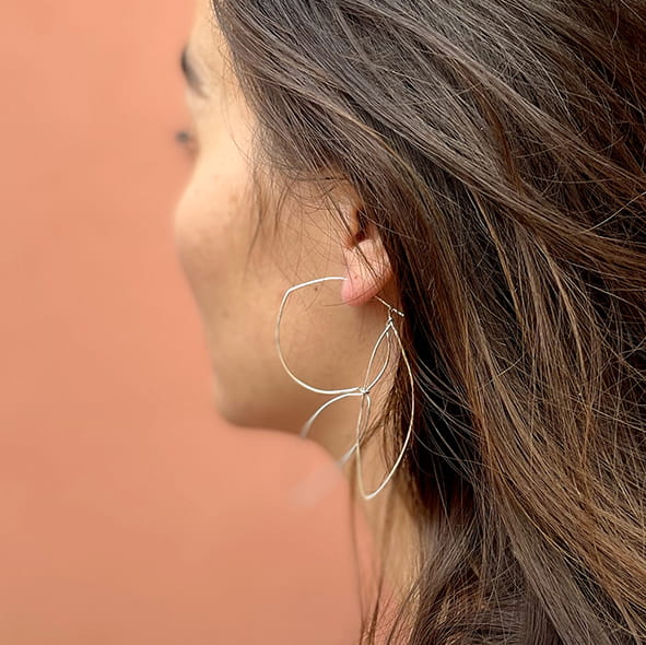 SILVER PEACHES EARRINGS SEASON PAPER X GALATÉE PESTRE