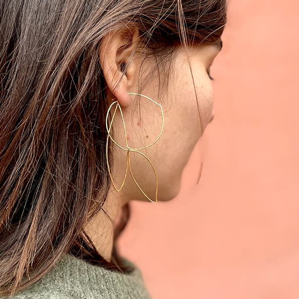 SILVER-GILT PEACHES EARRINGS SEASON PAPER X GALATÉE PESTRE