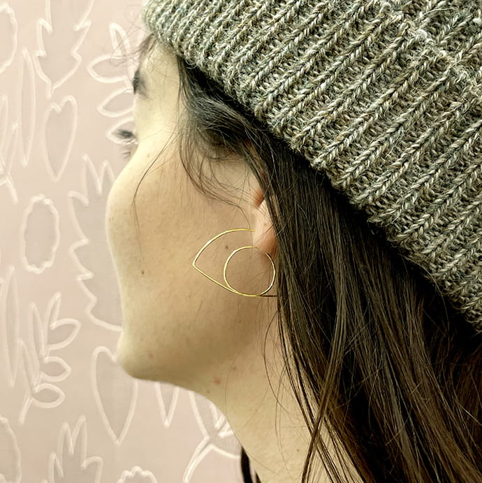 SILVER-GILT RENCONTRE EARRINGS SEASON PAPER X GALATÉE PESTRE