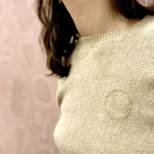 SILVER-GILT FLOWER BROOCH SEASON PAPER X GALATÉE PESTRE