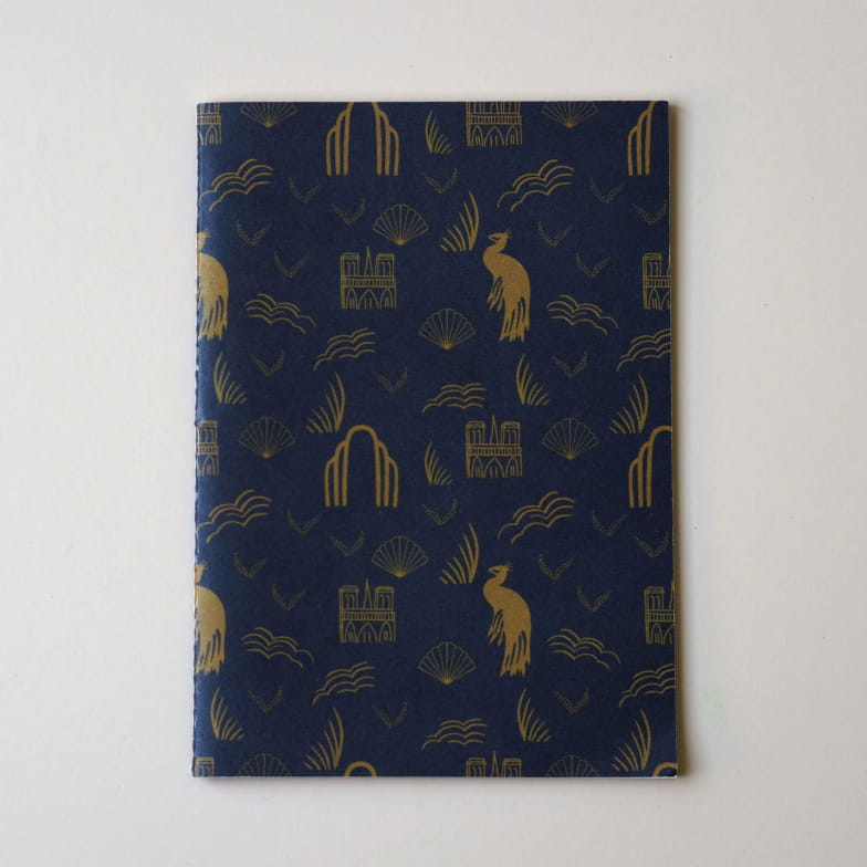 Blue A5 sewn spine notebook