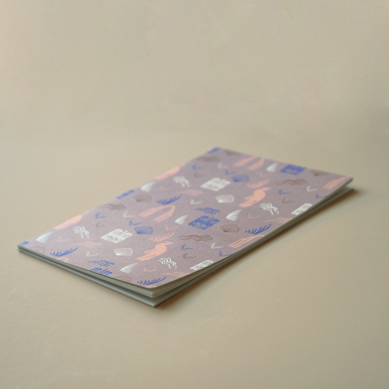 Rose A5 sewn spine notebook
