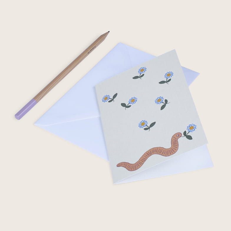 Little worm card