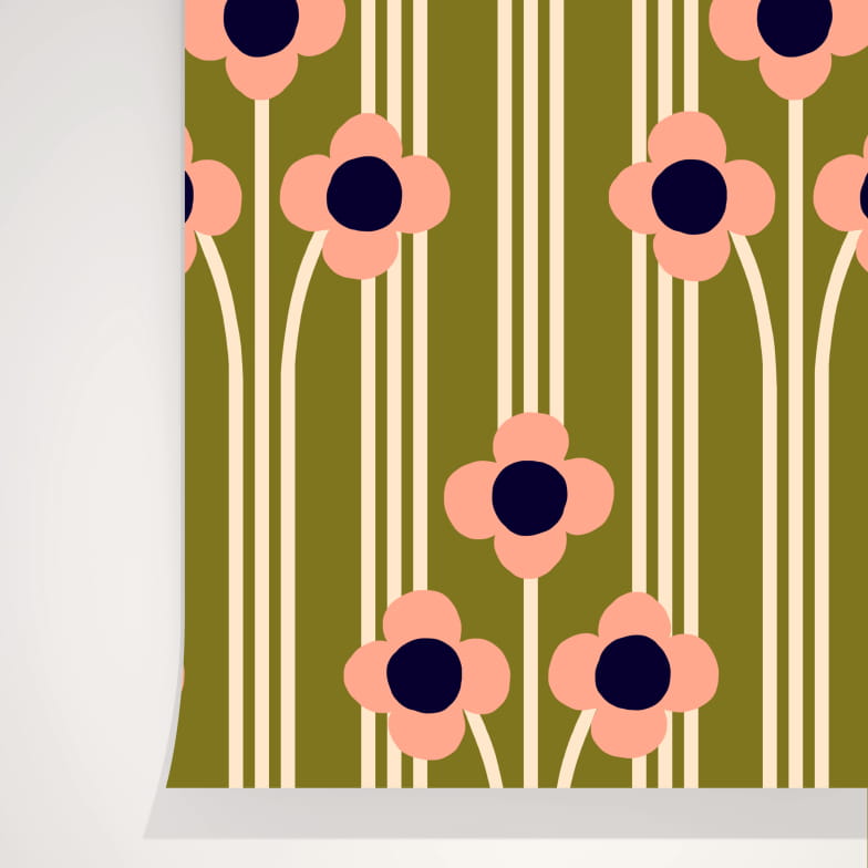 Papier peint pop bronze