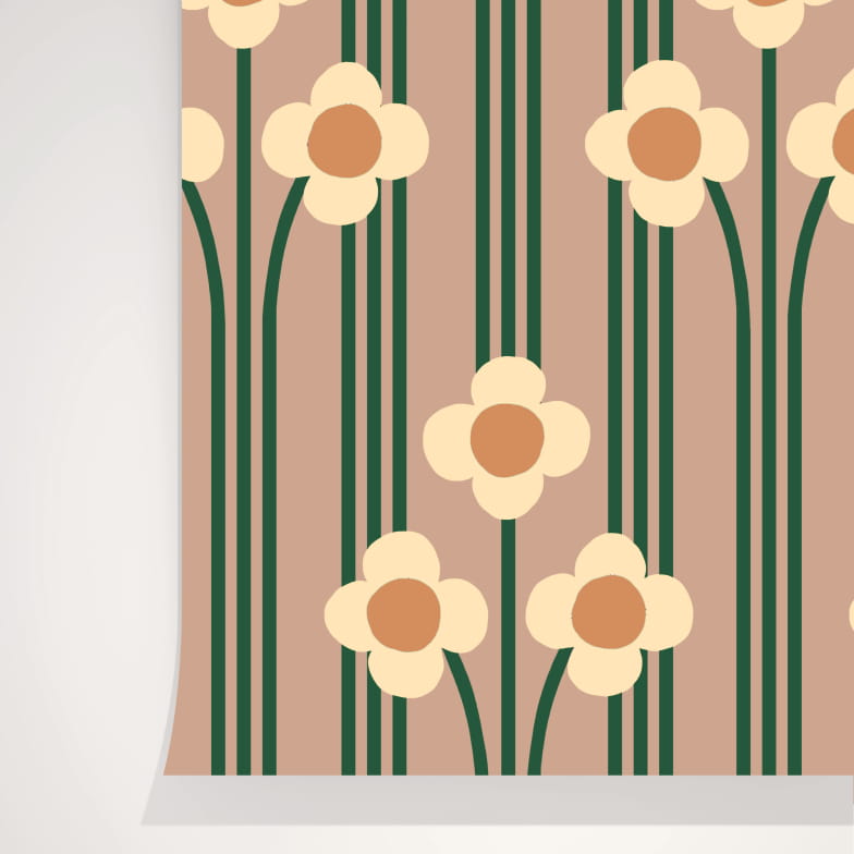 Papier peint pop terre