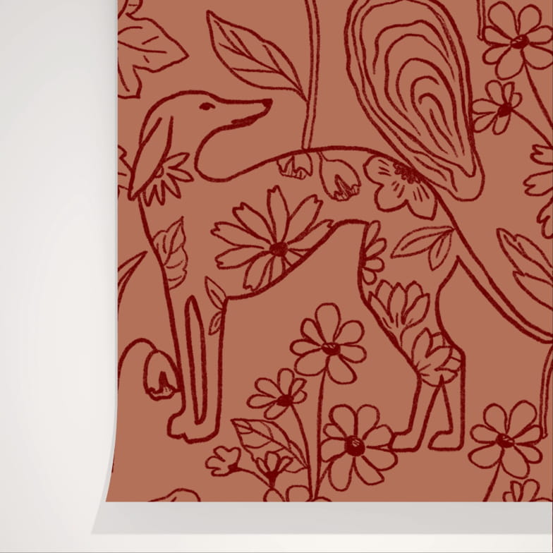 Papier peint Quattrocento terre