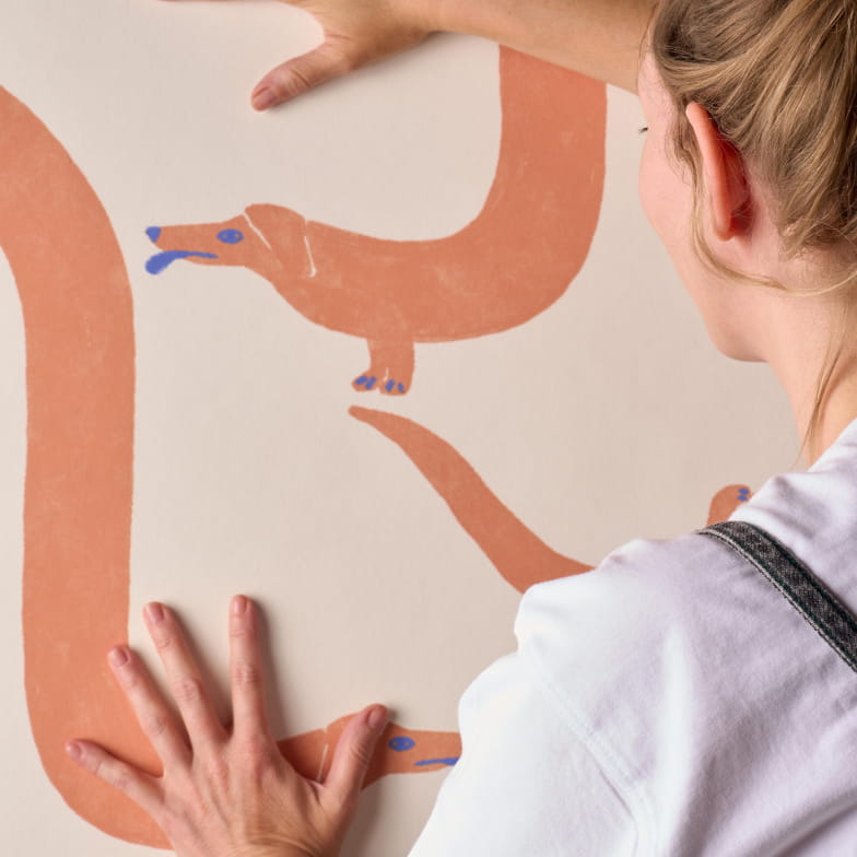 Papier peint Acrobatic lait