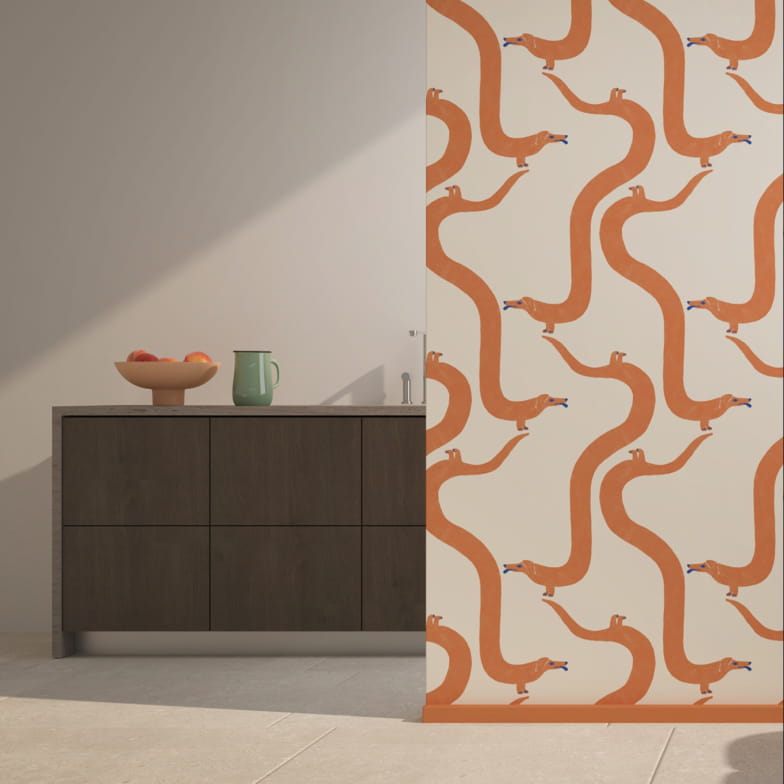 Papier peint Acrobatic lait