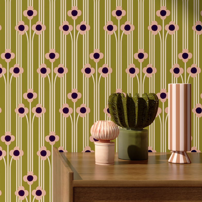 Papier peint pop bronze