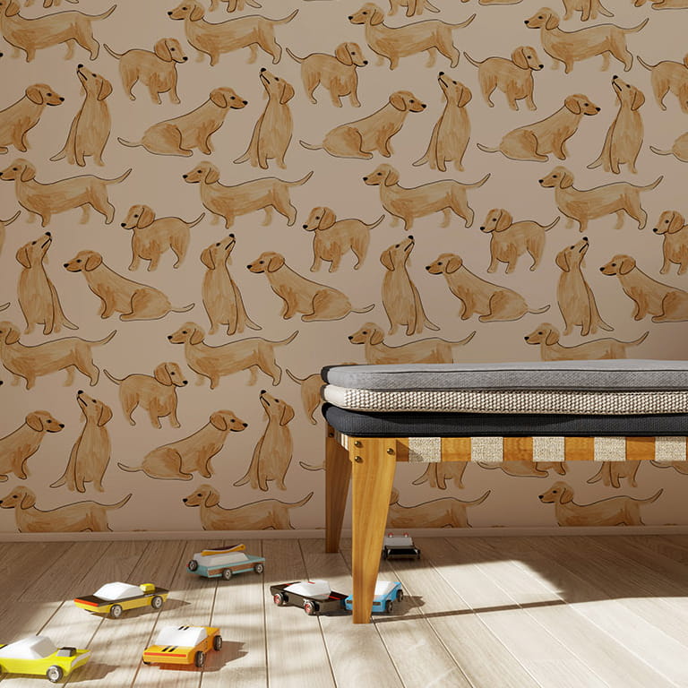 Papier peint teckels