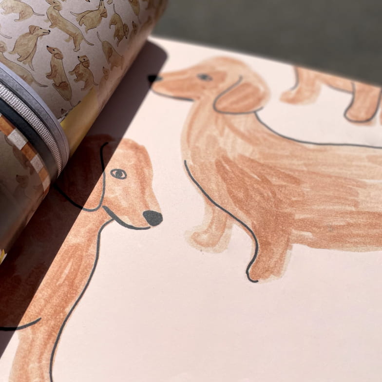 Papier peint teckels