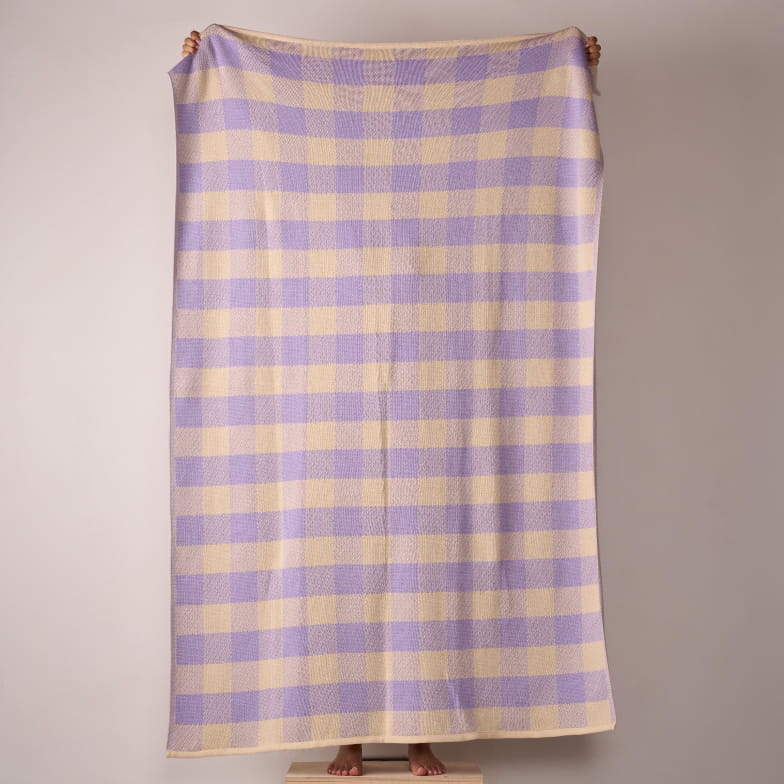 Vichy parme blanket