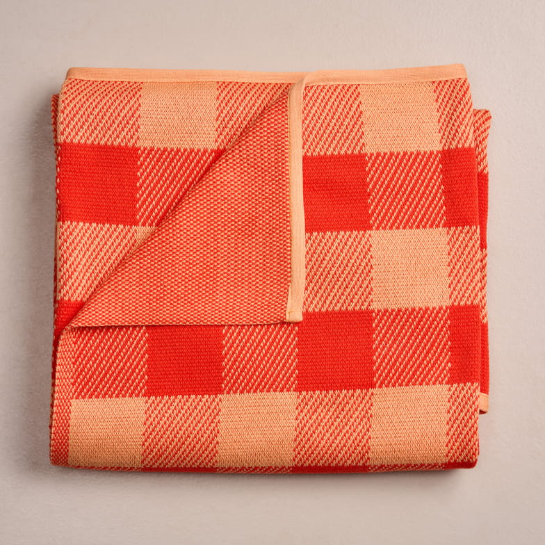 Vichy vermillon blanket